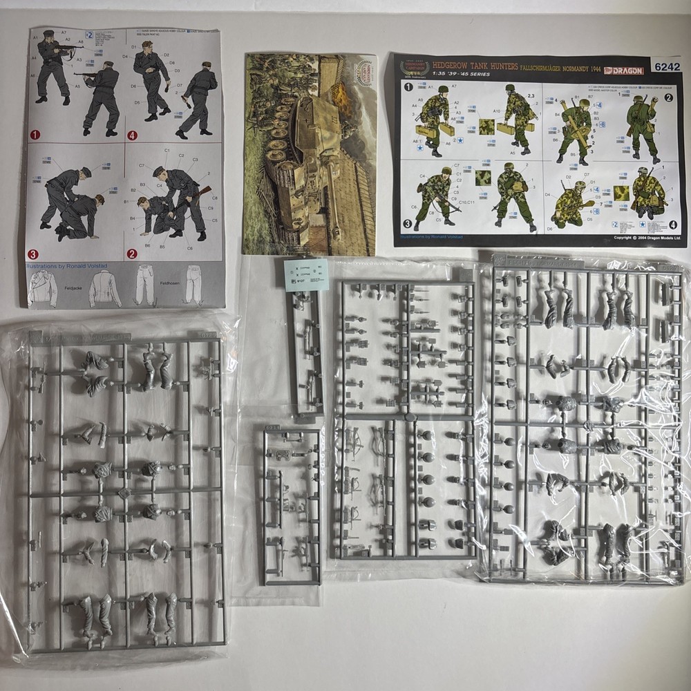 2 KITS! Dragon # 6127 & 6129 German Tank Hunters & Panzer Survivors 1/35 Scale