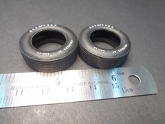 1:25 scale pad printed GOODYEAR Good Year Polyglas GT Tires 2X Front + 2X Rear