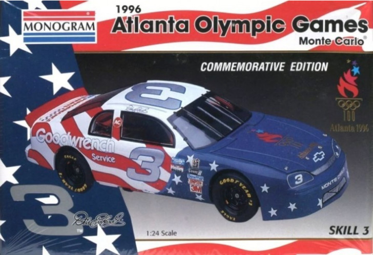 MONOGRAM 1/25 Dale Earnhardt #3 ’96 Atlanta Olympic Games kit#85-2483 – NOS