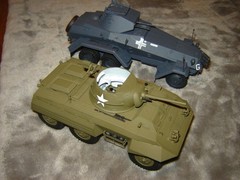 Built Military Vehicles 6 & 10 wheel Both Painted & Built Excellent Detail 1/72