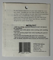 Detail Master DM 2210 1/24-1/25 Scale Interior Detail Set #1 Handles/Mirrors