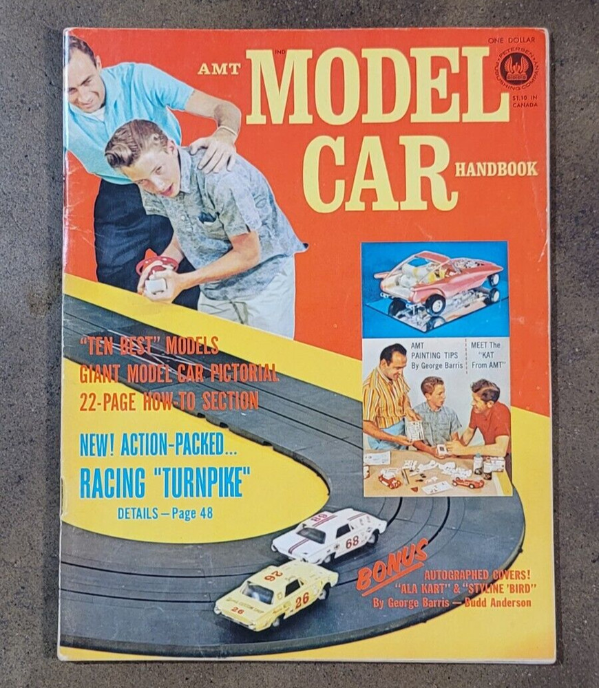 Vintage AMT MODEL CAR HANDBOOK George Barris Slots racing Hot Rod custom how to