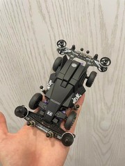 Tamiya Mini 4WD S2 Chassis 18074 (Raikou Emperor): Matte Blk Paint Race Mod