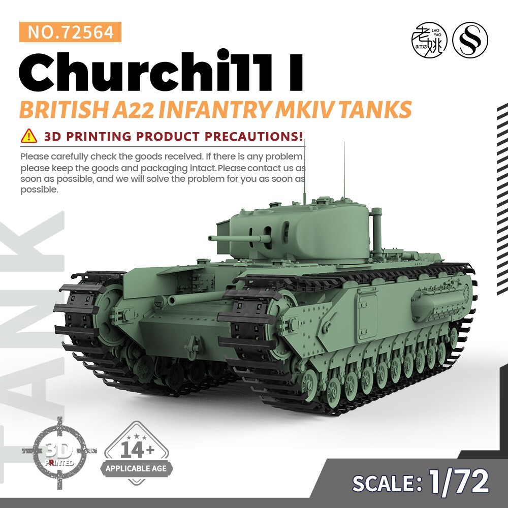 SSMODEL 1/72 25mm Military Model Kit British A22 Infantry MKIV Churchill I Tanks