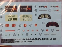 Fujimi 1/24 scale kit Honda Integra Type R (LA-DC5) Acura Integra