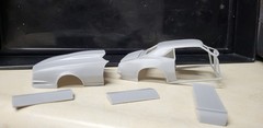 1/25 scale resin 3d printed Pro Mod 1967 Camaro drag body model separated parts