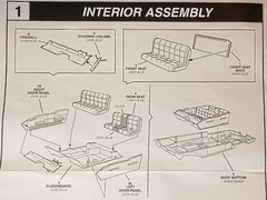 57 CADILLAC ELDO BROUGHAM – SEAT SET – ATLANTIS H1244 – MODEL CAR KIT PARTS LOT