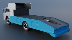 ABS-LIKE RESIN 3D PRINTED 1/25 1972 FORD C-700 RAMP TRUCK FULL KIT HAULER