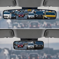 Super Wide 17 Inch Panoramic Rear View Car Mirror, Universal Automotive Interior