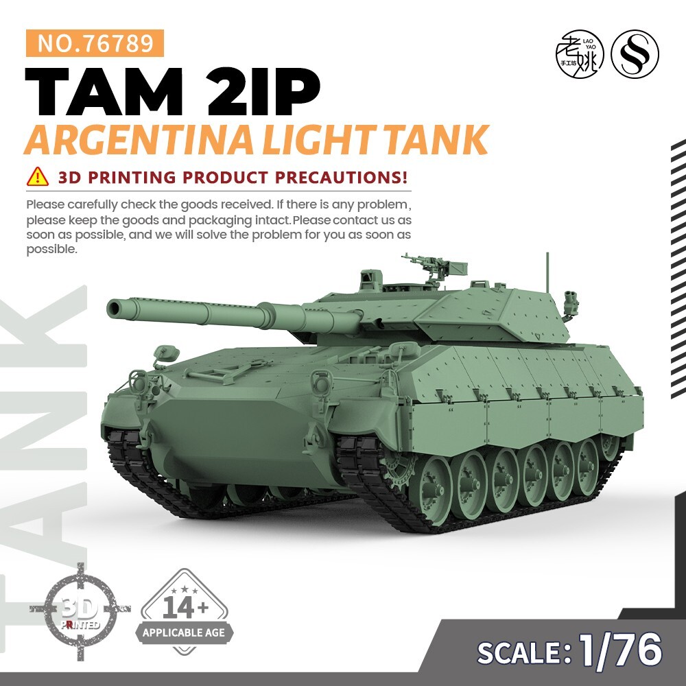 SSMODEL SS76789 1/76 Military Model Parts Argentina TAM 2IP Light Tank