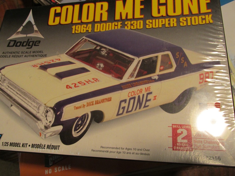Lindberg 64 Dodge 330 Super Sport Drag CAR Color Me Gone Model Kit SEALED BOX