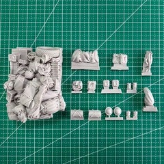 1/35 Scale Resin Figure Model Kit British SAS Africa Corps Vehicle Accessories.