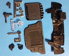 56 CHEVY NOMAD – ENGINE BAY DETAILS – REVELL 2489 – MODEL CAR KIT PARTS LOT