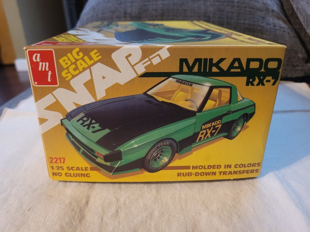 Rare! 1980 AMT Snap Fit Mazda “Mikado” RX-7 Built stock w/box 1/25