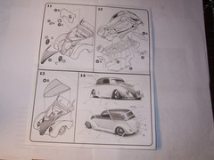 Vintage Lindberg/Round2 1938 Custom Ford Van Instruction Sheet Only