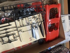 Mpc 1979 large 1/16 scale 1957 Corvette boxed Red And Black Parts Only Model Kit