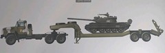 Takom 1/35 KrAZ-260V Tractor Trailer & T-55 AMV Tank Model Kit #2095