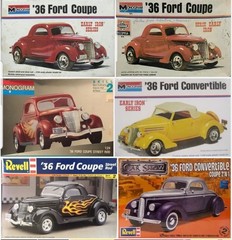 1936 Ford DECAL SHEET for Revell Monogram 1:24 Model Kit 36 DECALS