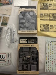 Vintage Revell Auto World Decals Roadsters Lot