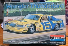 Wrangler Thunderbird Grand National Race Car Model NASCAR Monogram 1/24 Started