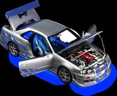 DeAGOSTINI Fast & Furious Nissan Skyline GT-R R34 1:8 Scale Model Car Kit 2F2F