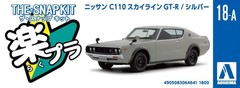 AOSHIMA 1/32 The Snap Kit Series Nissan C110 Skyline GT-R Silver Color-coded Pla