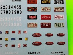 Peterbilt 352 Pacemaker Cabover 1/25 waterslide decal sheet Coca-Cola Coke COE