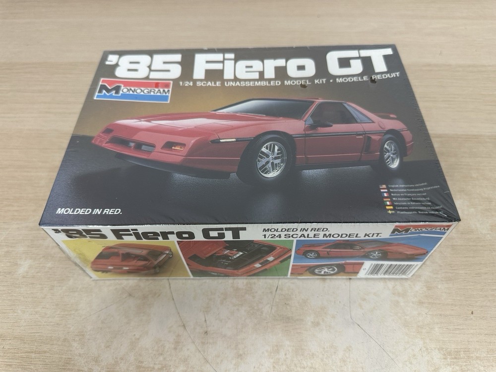 Vintage 1984 Monogram ’85 Pontiac Fiero GT #2242 Model Kit 1/24 – NEW SEALED!