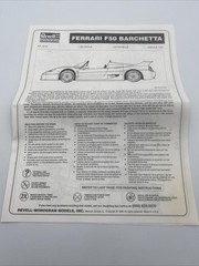FERRARI F50 BARCHETTA Revell Sports Car Model Scale 1:24 Open Box Sealed Parts