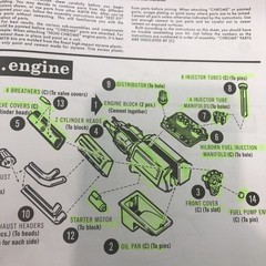 396 427 454 Chevy Gasser ENGINE W Hilborn Tubes NO Headers 1:25 LBR Model Parts