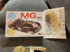 Vintage ’60’s Palmer Plastics MG Rally Model car started in box