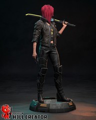 Female V Figurine 1/10 Cyberpunk 2077 DIY Kit 13 pcs FDM 3D Printed