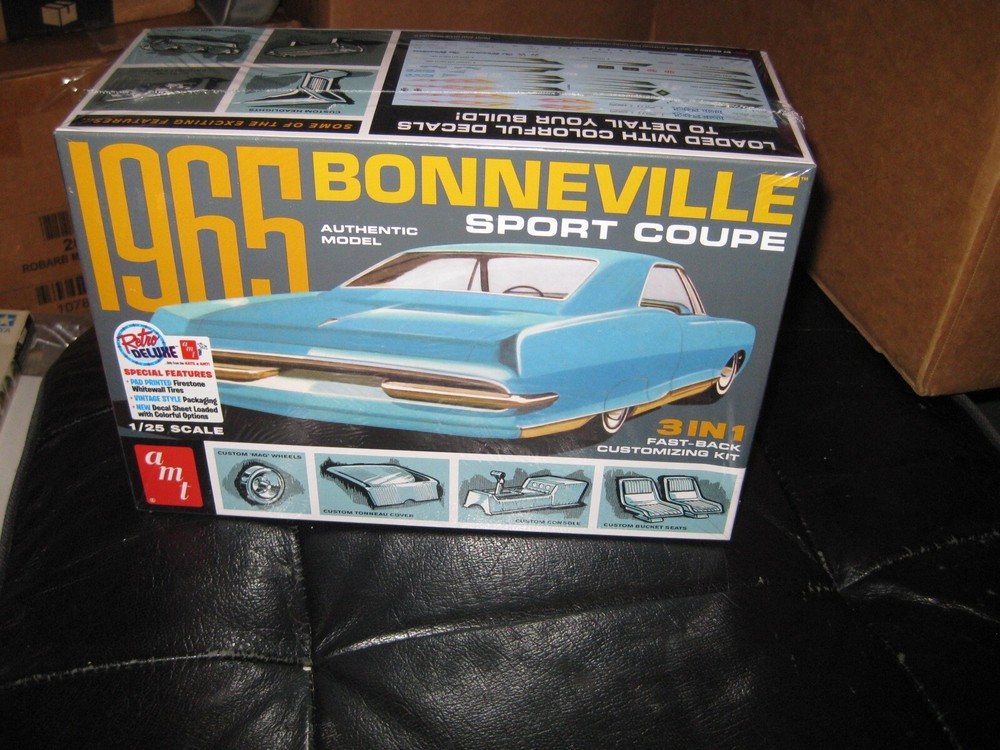 Sealed 1965 Bonneville Sport Coupe by AMT, a 3’n 1 kit from 2022
