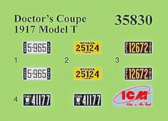ICM 35830 – Doctors Coupe 1918 Model T, American Car – Model Kit in 1:35 Scale