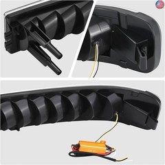 DNA MOTORING Pair Sequential Start Up LED DRL Turn Signal Bumper Lights