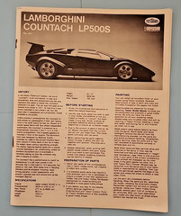 Testors Lamborghini Countach LP 500S 1:12 No Box # 451 Limited Edition Complete