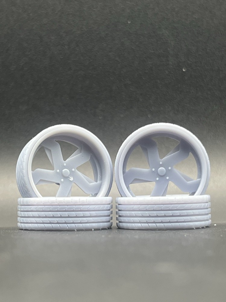 1/25 Scale Resin 26 Inch Model Car Wheel Set