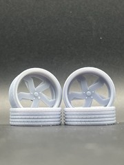 1/25 Scale Resin 26 Inch Model Car Wheel Set
