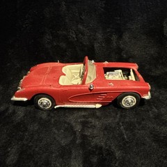 Vintage 1957 Red Chevy Corvette Convertible Model Car
