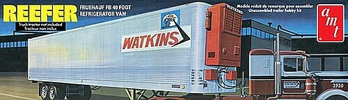 AMT Watkins Fruehauf 40′ Reefer Semi-Trailer – Plastic Model Truck Vehicle Kit