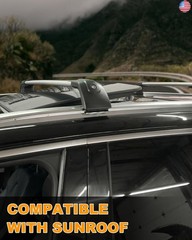 Snailfly Fit for Lincoln Aviator 2019-2025 Silver Lockable Roof Rack Cross Bars