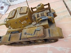 Handmade Metal Light Tank For Action Figures Or Man Cave Very Cool 11″x5.5″