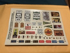1 24 scale model parts Hi way Scene 37 Ford Decal Set Only