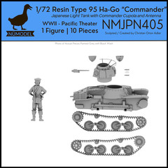 NUMODEL NMJPN405 | 1/72 Resin WWII IJA Type 95 Ha-Go Light Tank “Commander” Kit