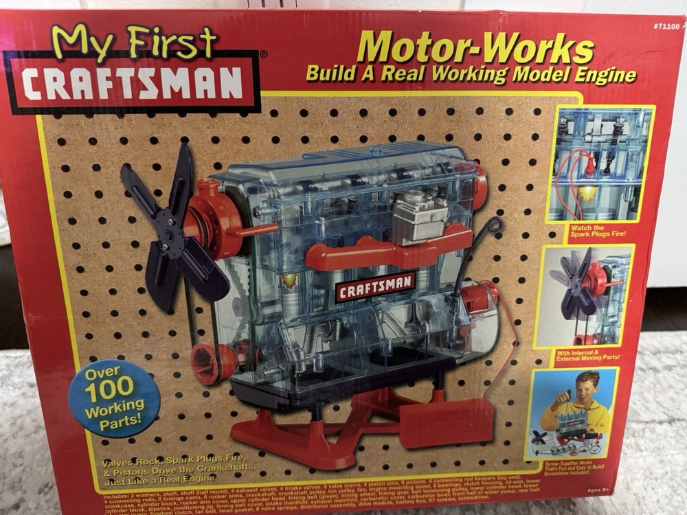 My First Craftsman Motor Works Real Working Model Engine Set, #71100 New