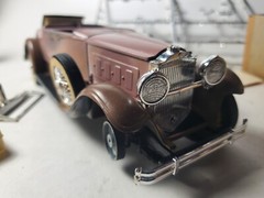 Vintage Hubley 1930 Packard Roadster 1:20 Parts Metal Model Car Kit Built Lot