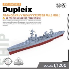 SSMODEL 1/1200 Military Model Kit France Navy Heavy cruiser Dupleix Full Hull