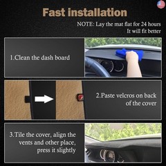 KEYOOG Dashboard Cover Dash Mat Fit for to-yota Camry 2024-2018 (with HUD