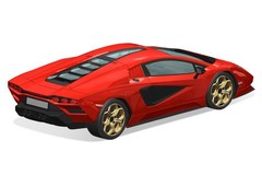 1/32 The Snap Kit Lamborghini Countach LPI 800-4 Red Plastic Model Kit AOSHIMA 1