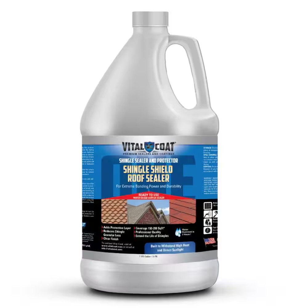 1 Gal. Clear Matt 100% Acrylic Shingle Shield Roof Coating for Asphalt, Fibergla